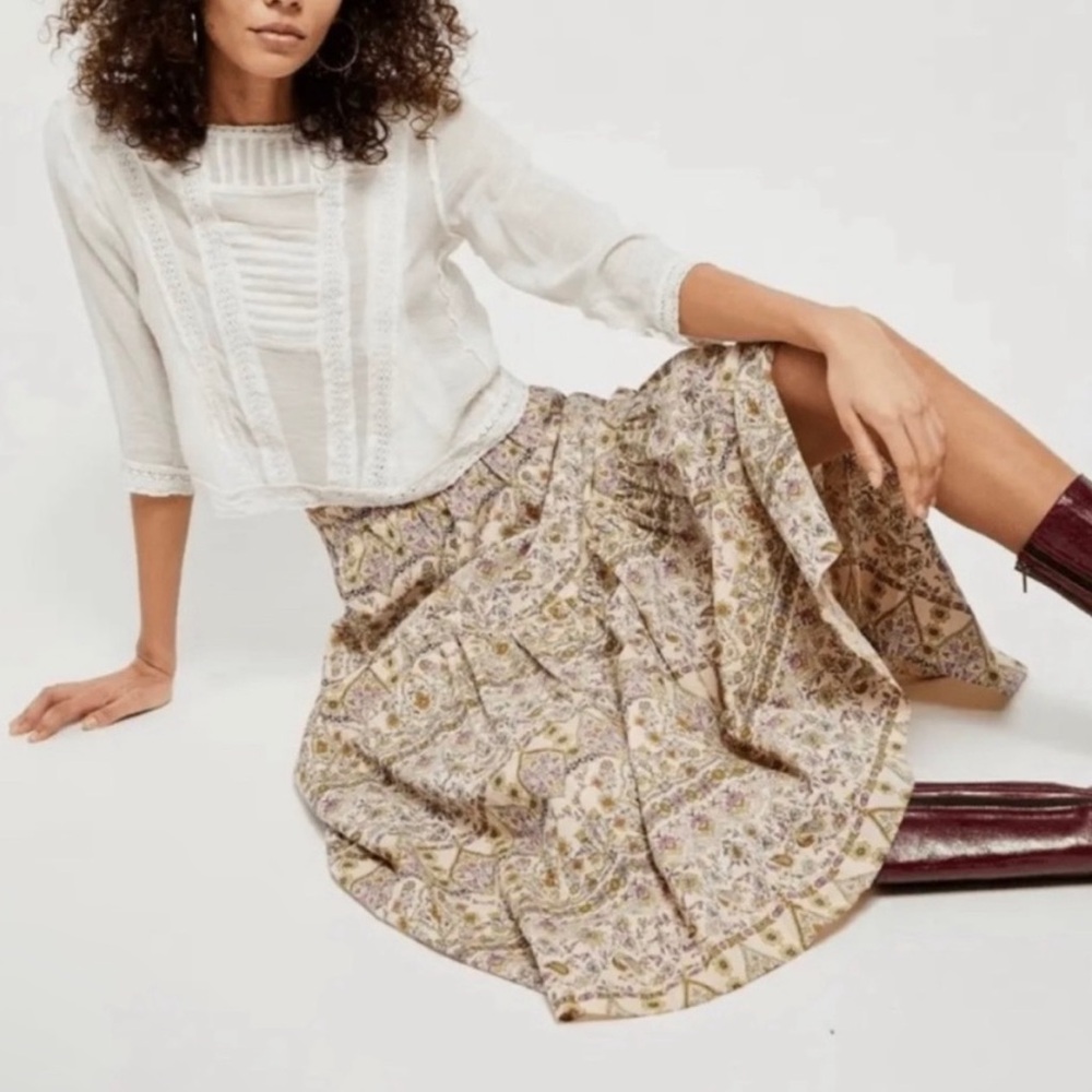 Free People All About The Tiers Skirt, EUC - Picture 2 of 6